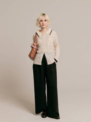 Crochet knit cardigan