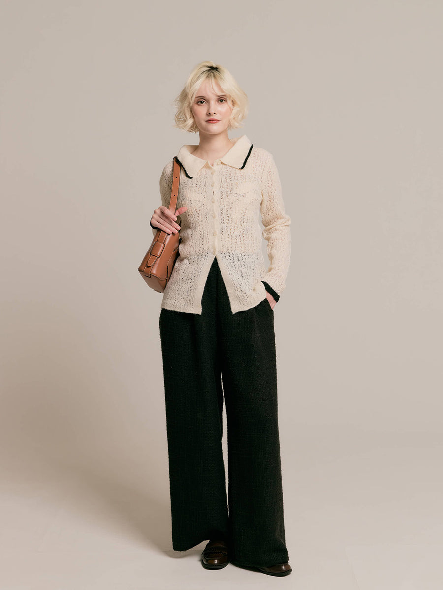 Crochet knit cardigan