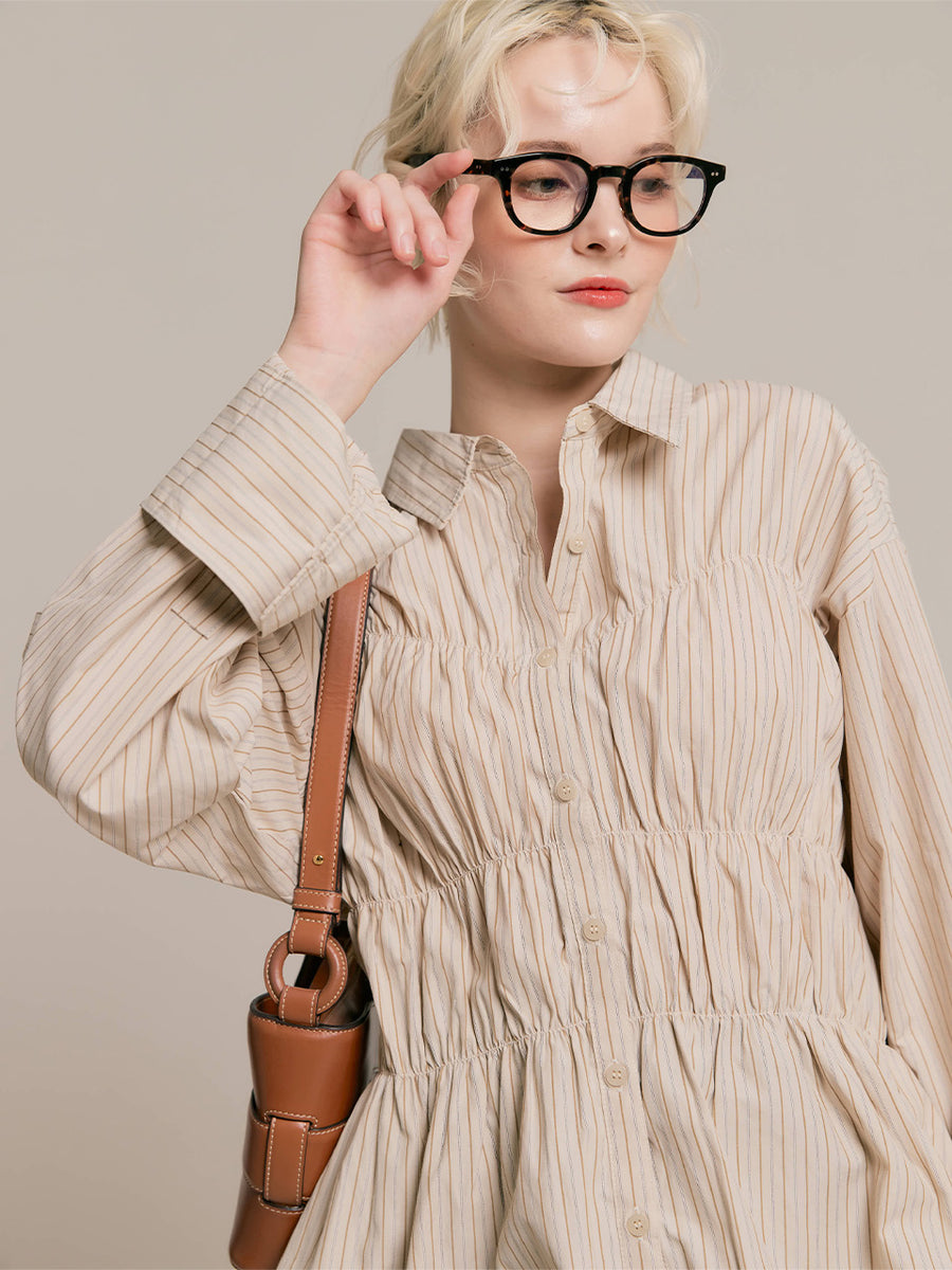【9/25 19:00~】Shirring wide sleeve shirt