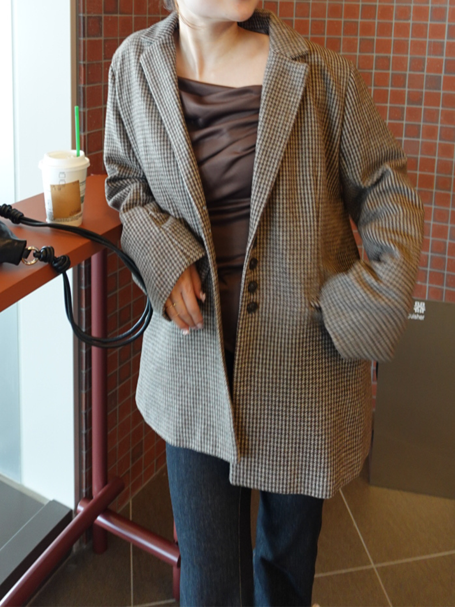 【9/24 OPEN】Checked tailored jacket