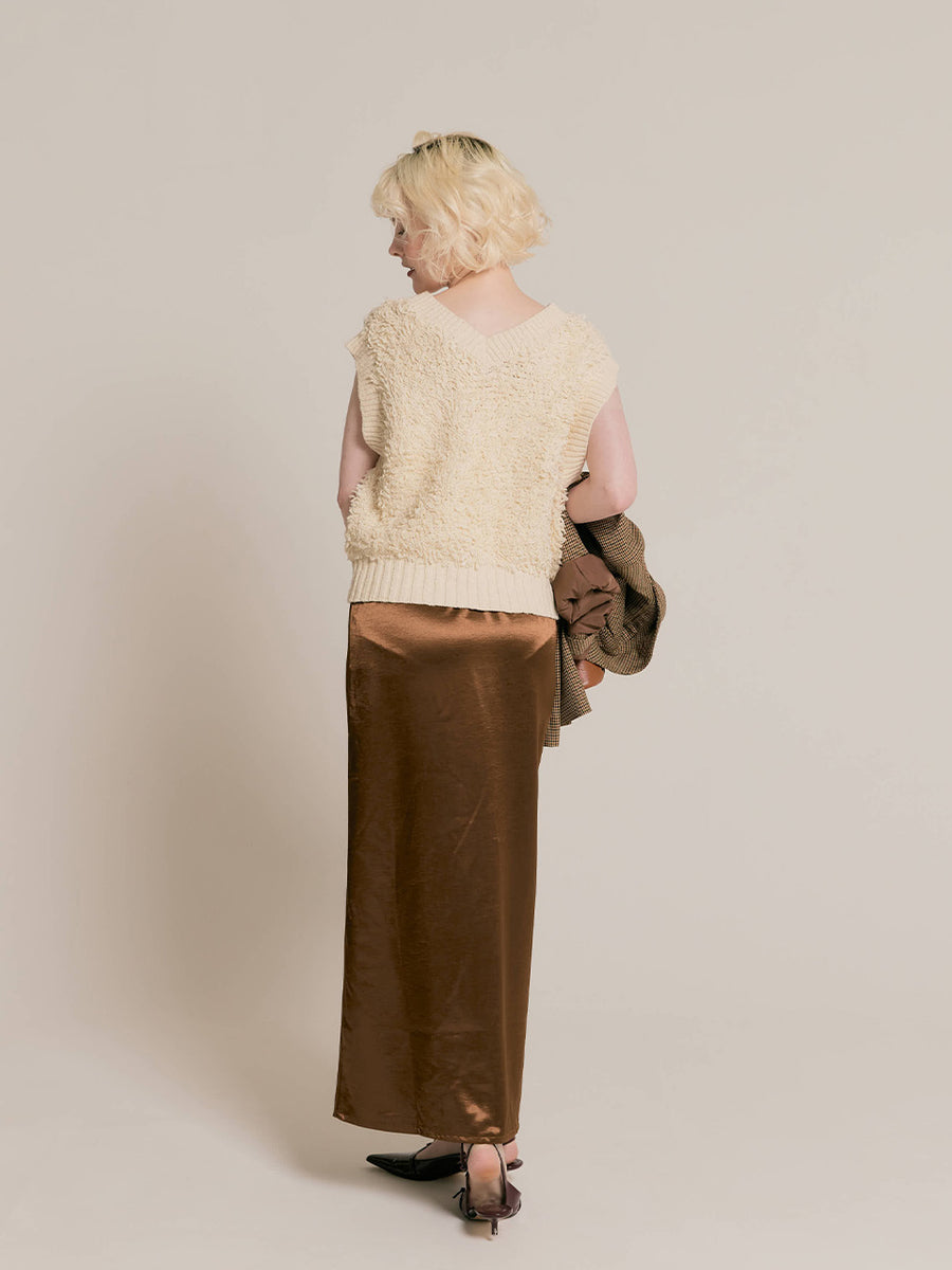 Satin slip skirt