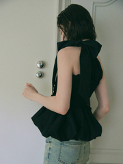 2way ribbon peplum top