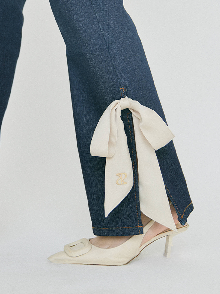 【3/5 OPEN】Ashimore ribbon denim pants