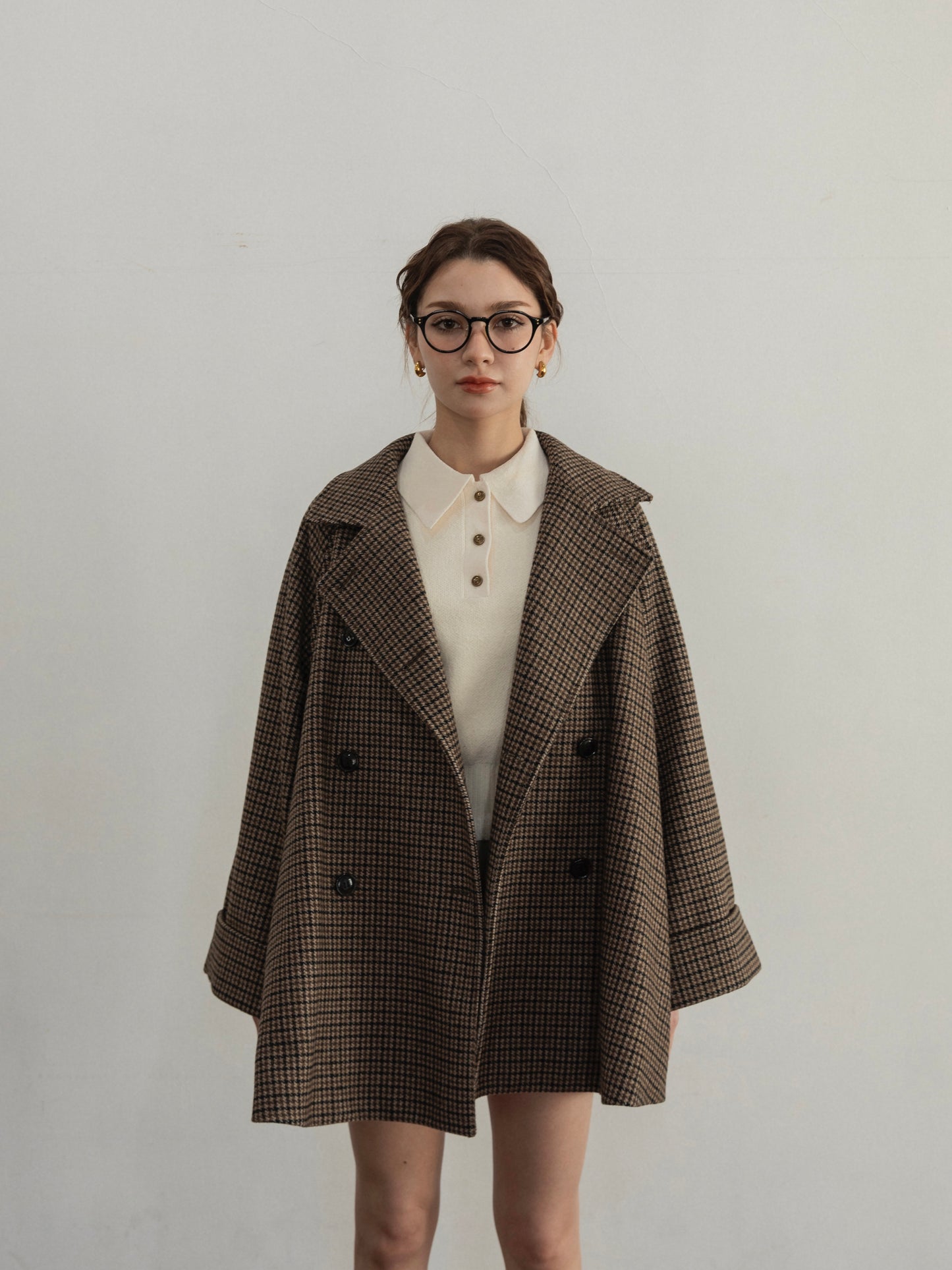 double trench short coat