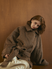 【10/22 OPEN】Shaggy belted box coat