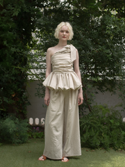 【残り1点】Lace-up waist wide pants