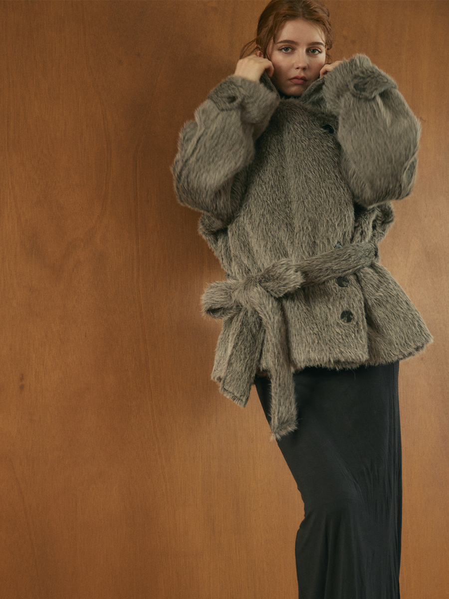 【10/22 OPEN】Shaggy belted box coat