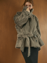 【10/22 OPEN】Shaggy belted box coat