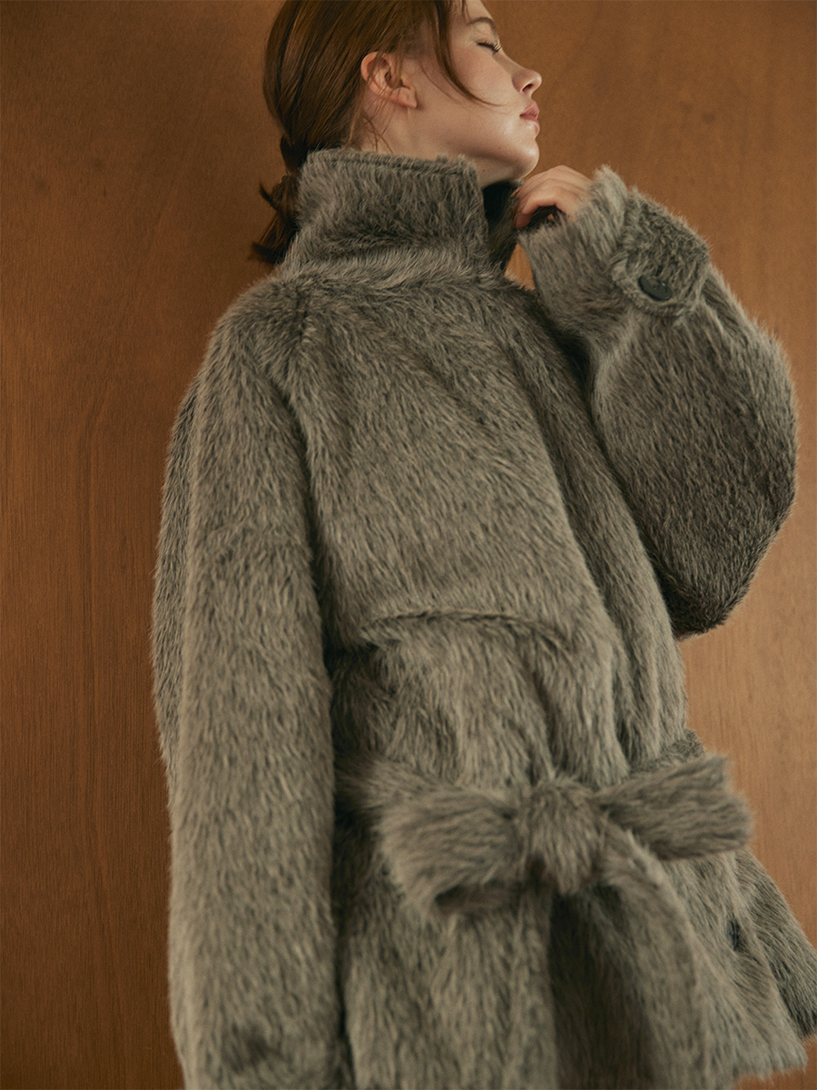 【10/22 OPEN】Shaggy belted box coat