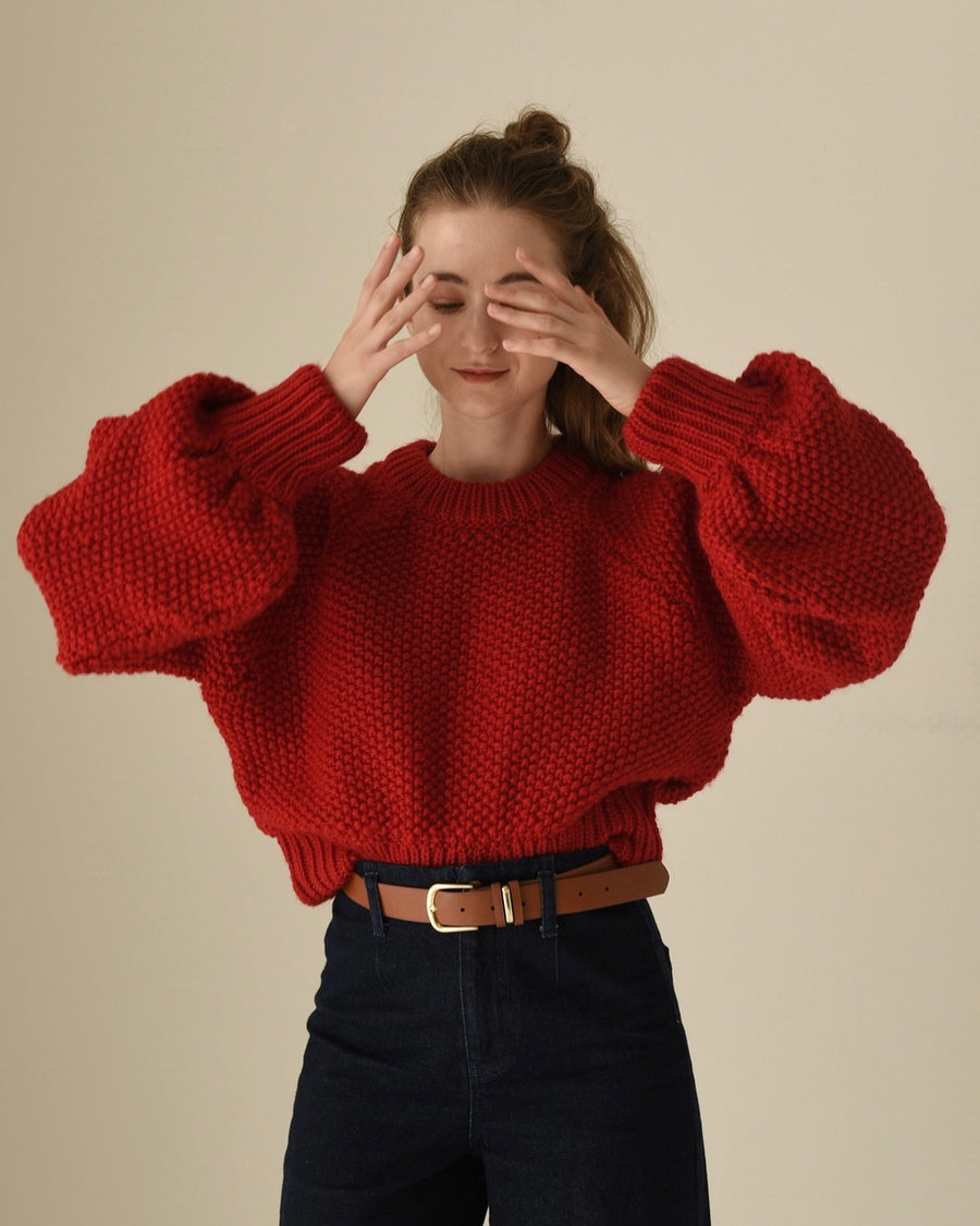 volume sleeve short knit