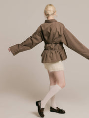 【9/25 19:00~】Shirring wide sleeve shirt