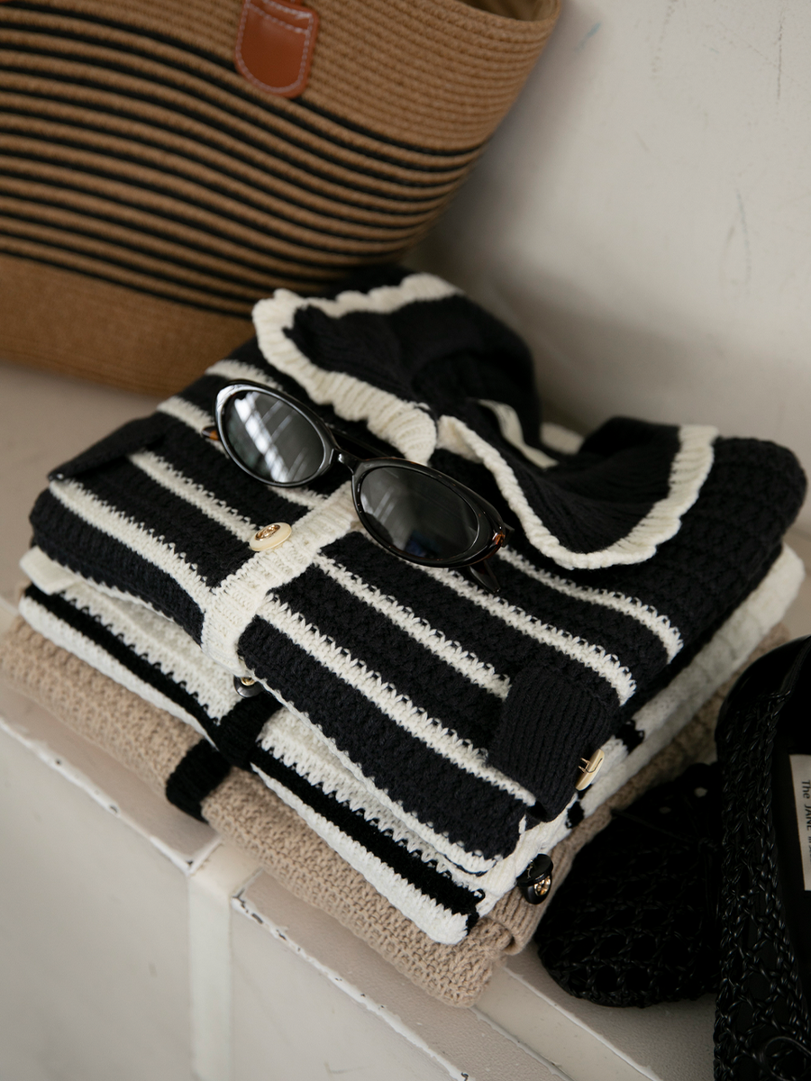 【Beige予約販売】Bicolor summer knit set up