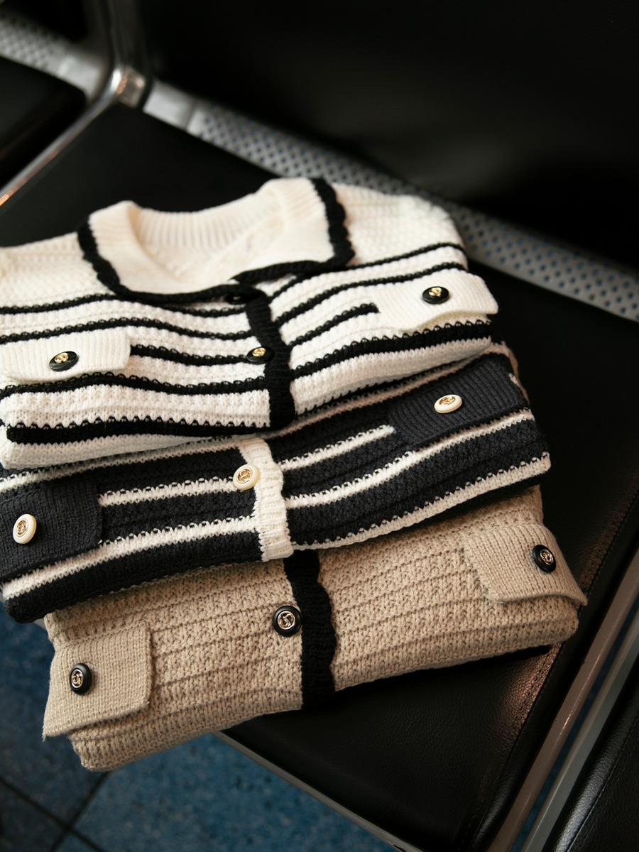 【Beige予約販売】Bicolor summer knit set up