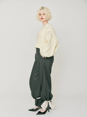 2Way ribbon wide pants