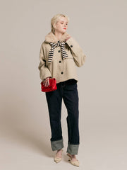 【10/29 OPEN】Faux shearling collar jacket