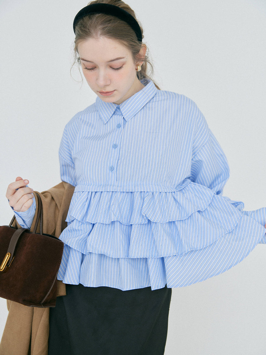 【2/27 OPEN】Volume frill french blouse