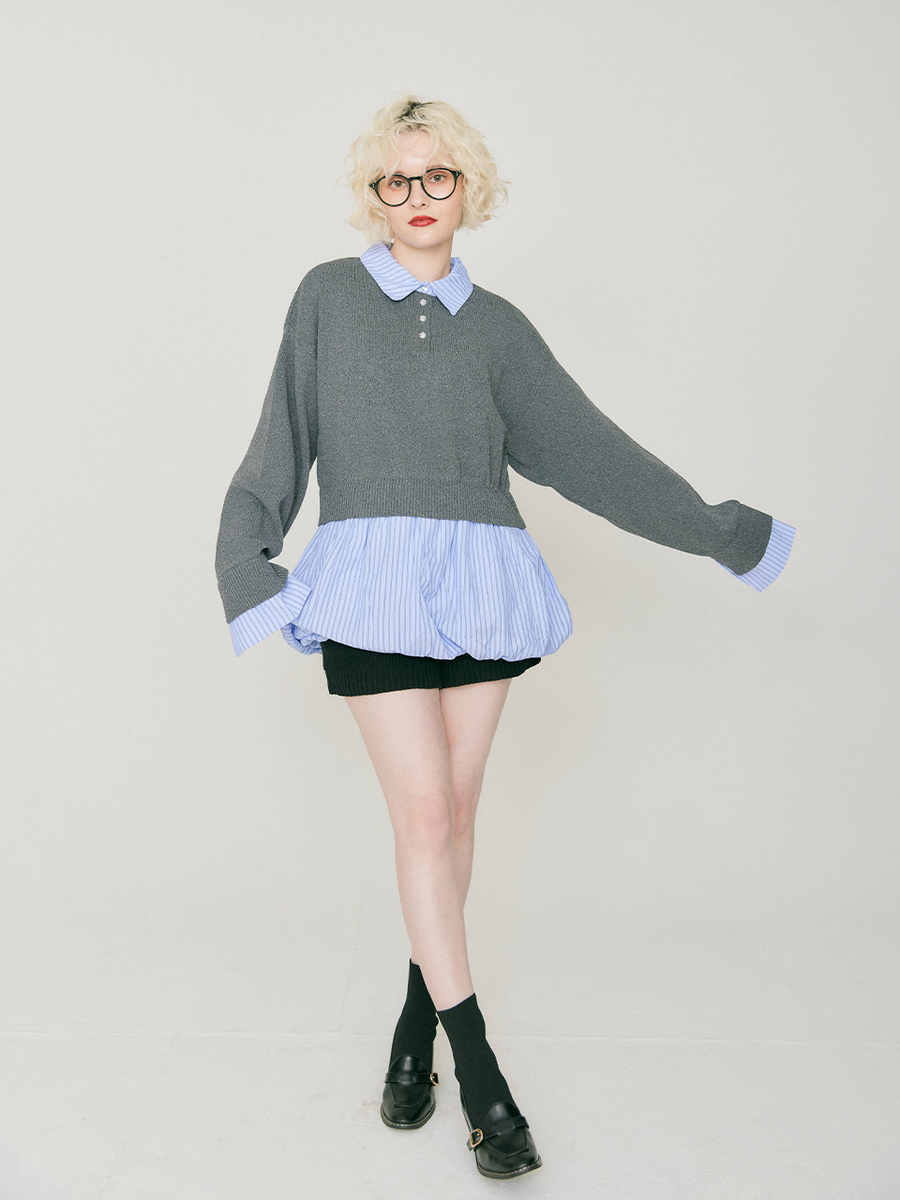 Docking balloon shirt dress