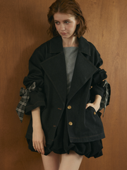 【10/8 OPEN】Check ribbon denim jacket