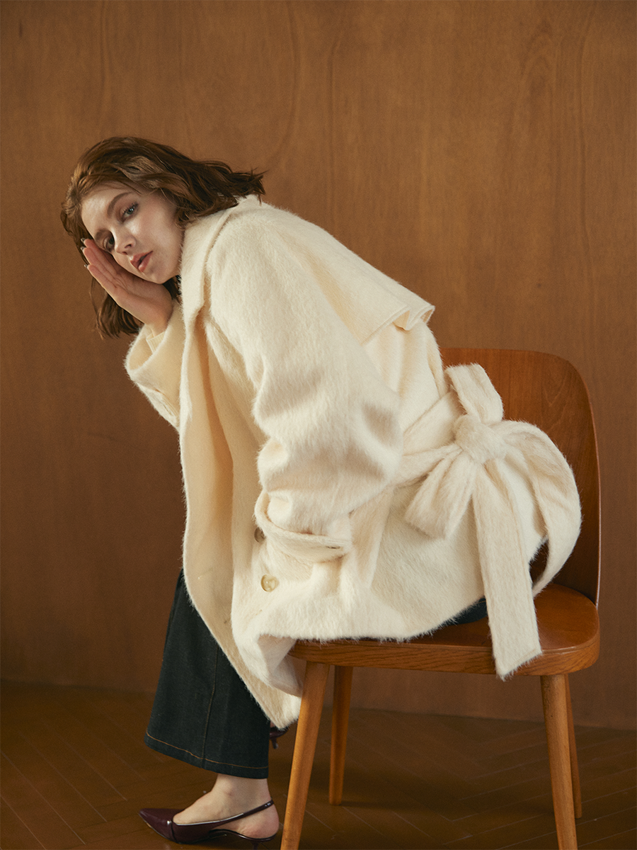 【10/22 OPEN】Shaggy belted box coat