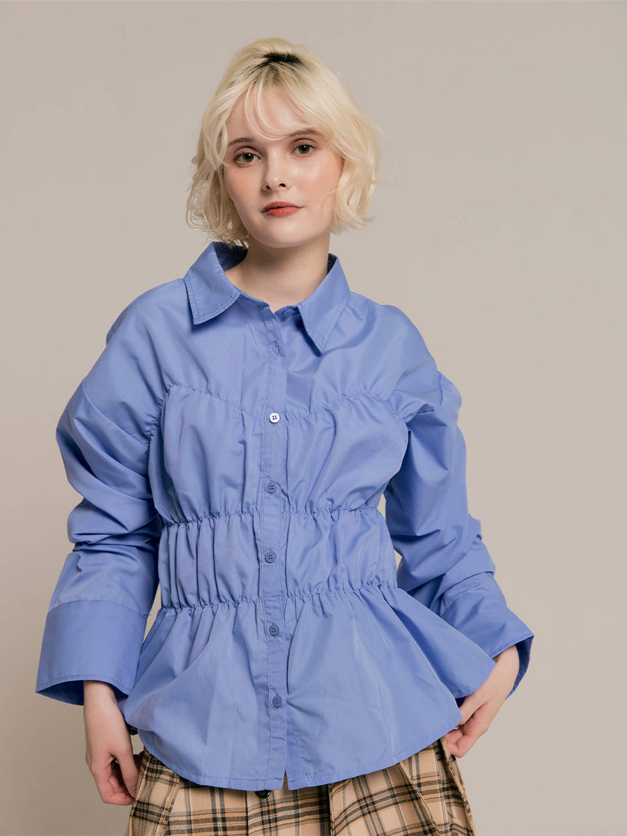 【9/25 19:00~】Shirring wide sleeve shirt