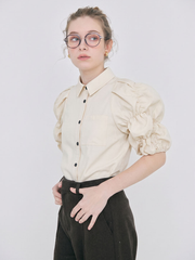 【4/23 OPEN】Whip cream sleeves shirt