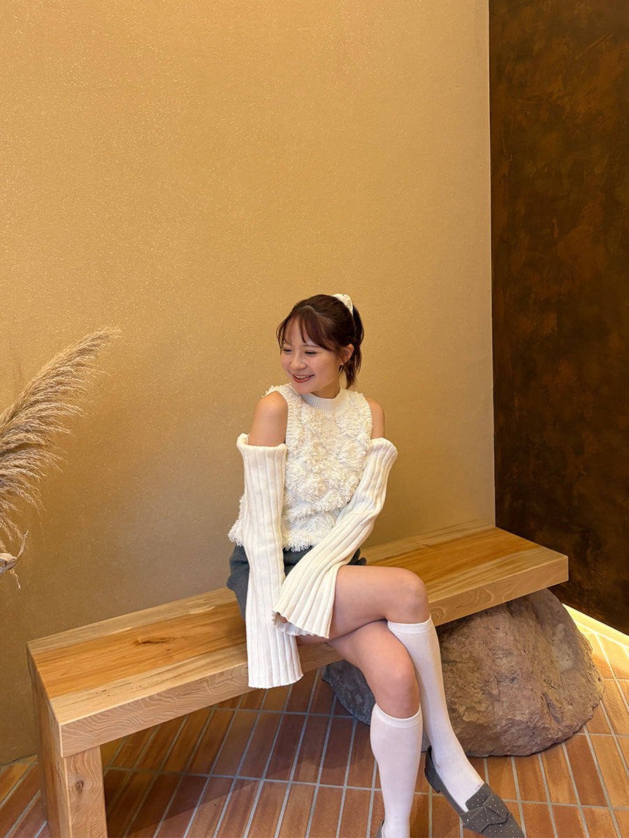 Open shoulder 3Way knit