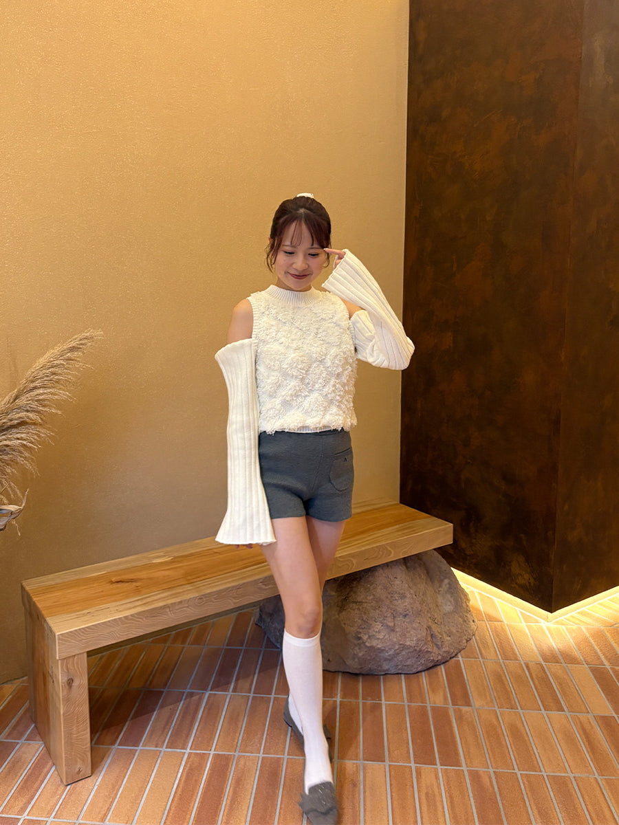 Open shoulder 3Way knit