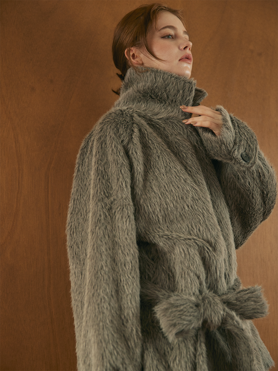 【10/22 OPEN】Shaggy belted box coat