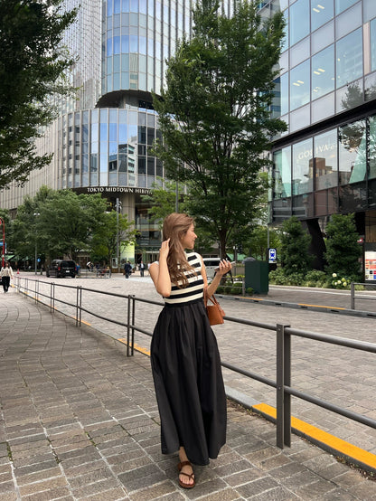 striped sleeveless dress