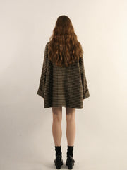 gun club check double short coat