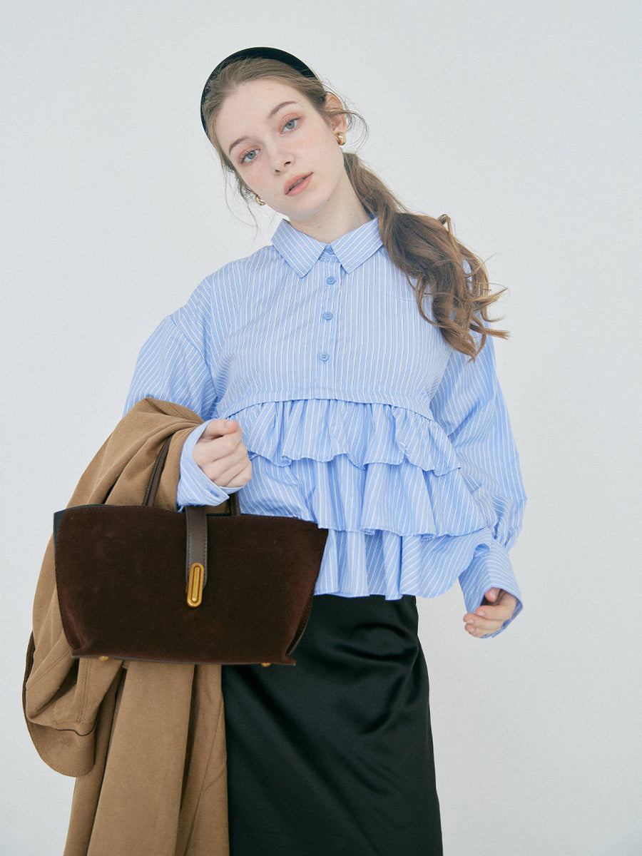 【2/27 OPEN】Volume frill french blouse