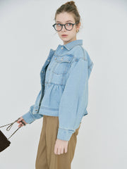 【2/19 OPEN】Chérie peplum denim jacket