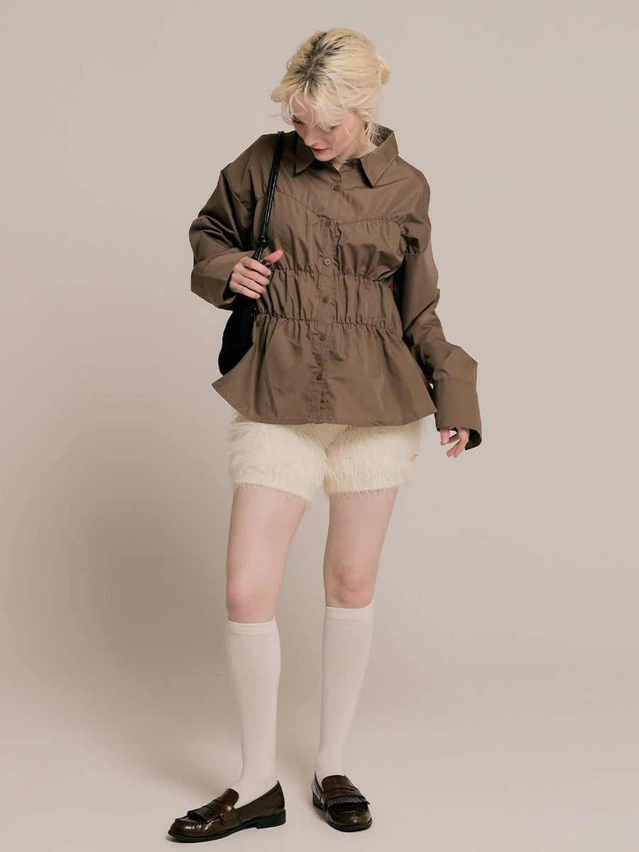 【9/25 19:00~】Shirring wide sleeve shirt