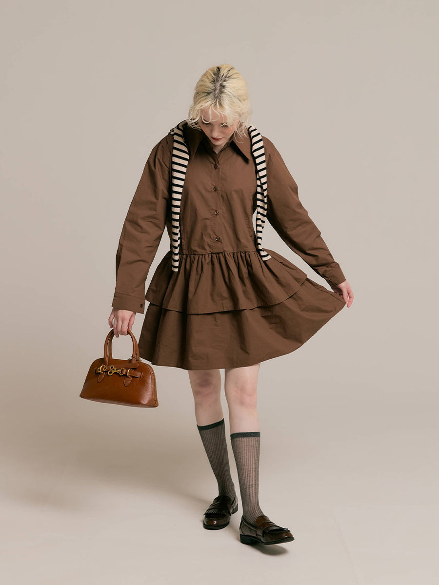 Tiered shirt dress