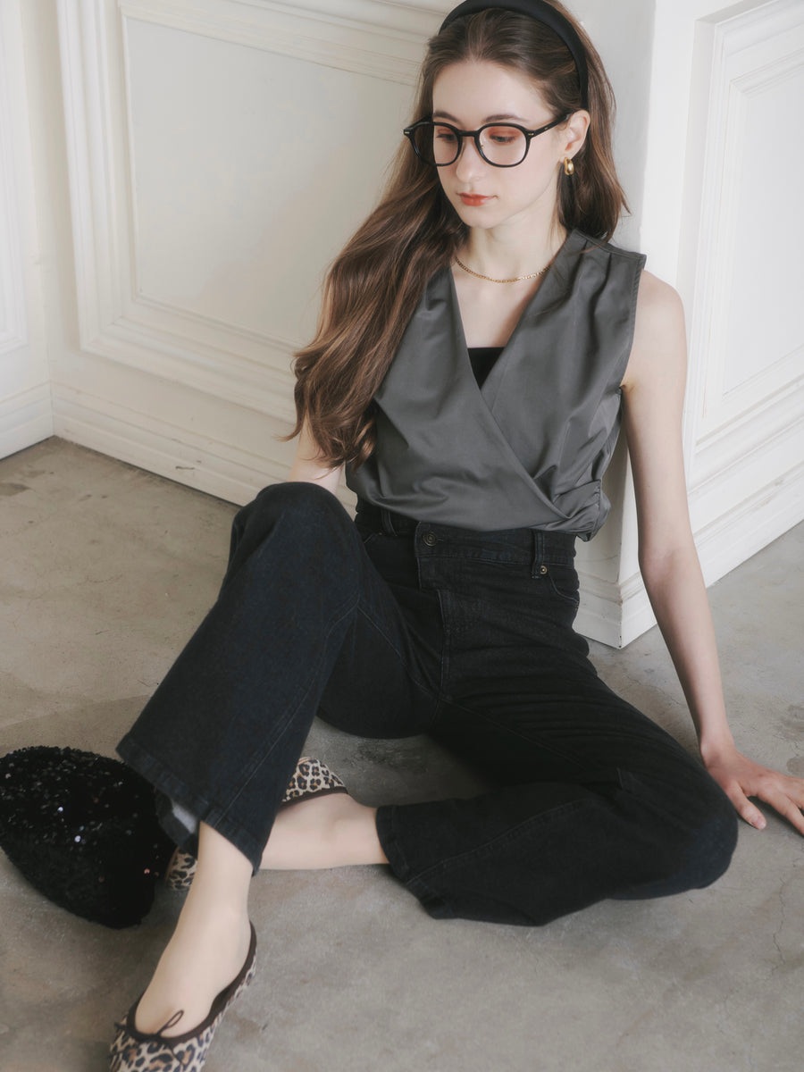 taffeta cache coeur blouse