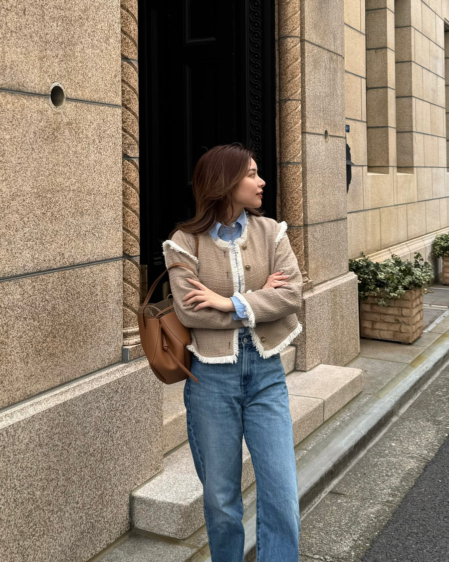 fringe  summer tweed jacket