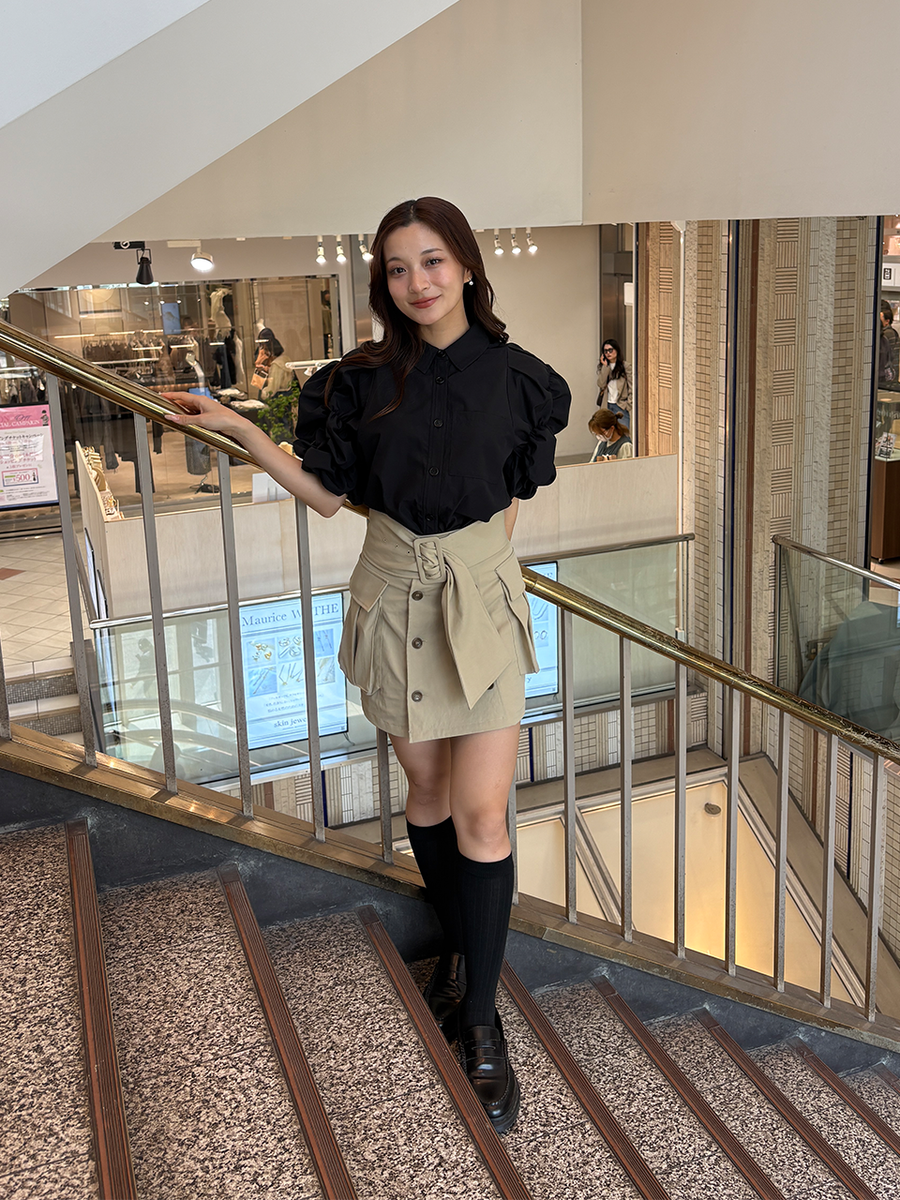 【4/23 OPEN】Whip cream sleeves shirt