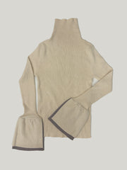 【RESTOCK】Bicolor layered flare knit tops