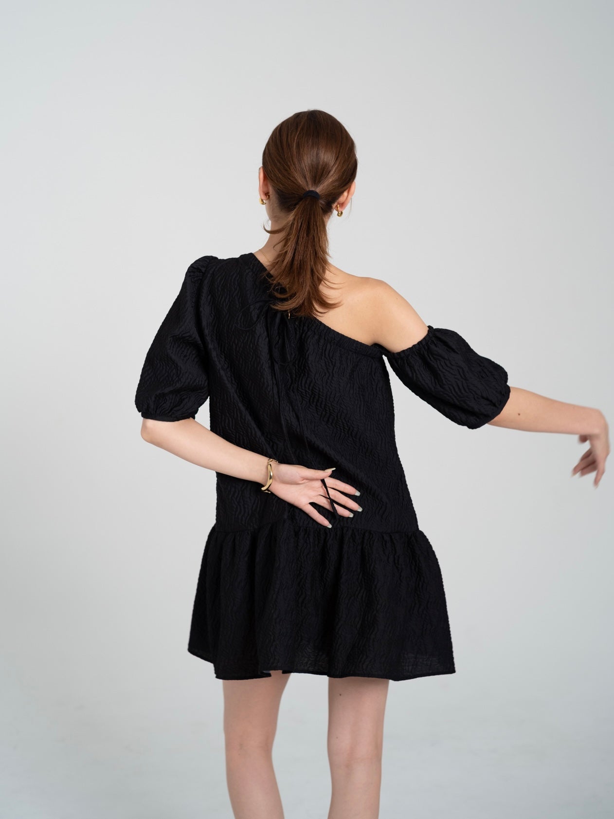 one shoulder mini dress