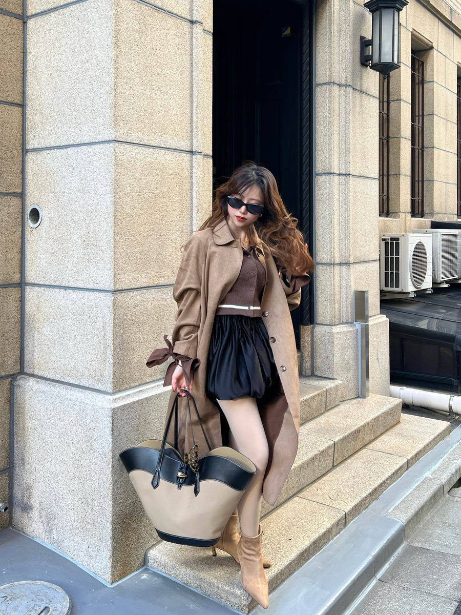 【予約販売】Ribbon tie cropped cardigan