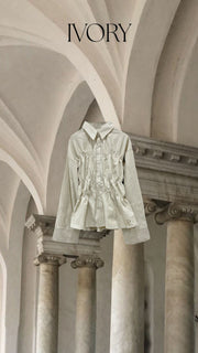 【9/25 19:00~】Shirring wide sleeve shirt