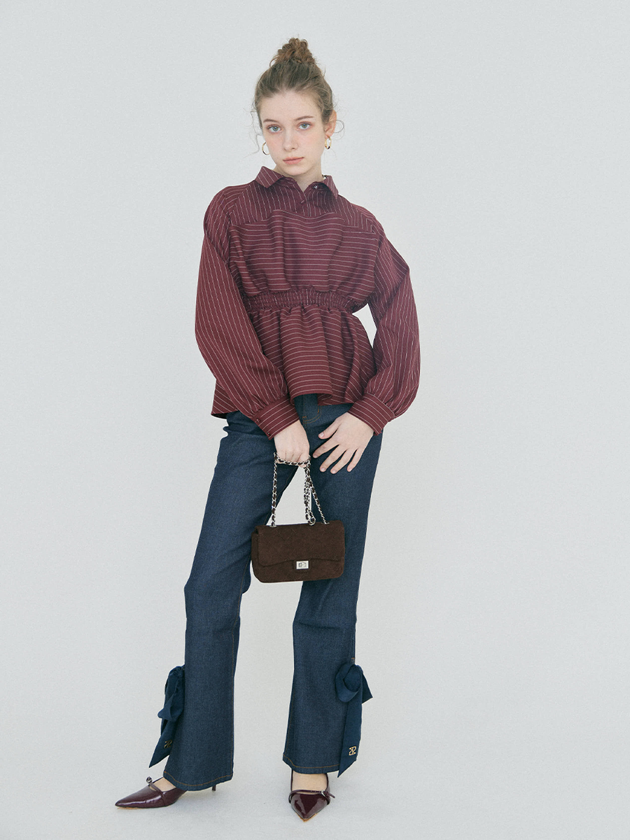 【3/5 OPEN】Ashimore ribbon denim pants