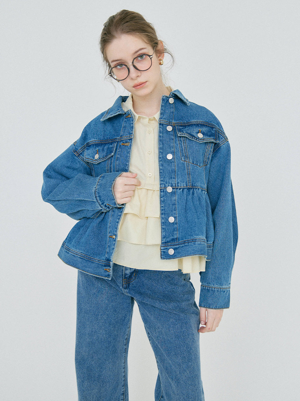 【2/19 OPEN】Chérie peplum denim jacket