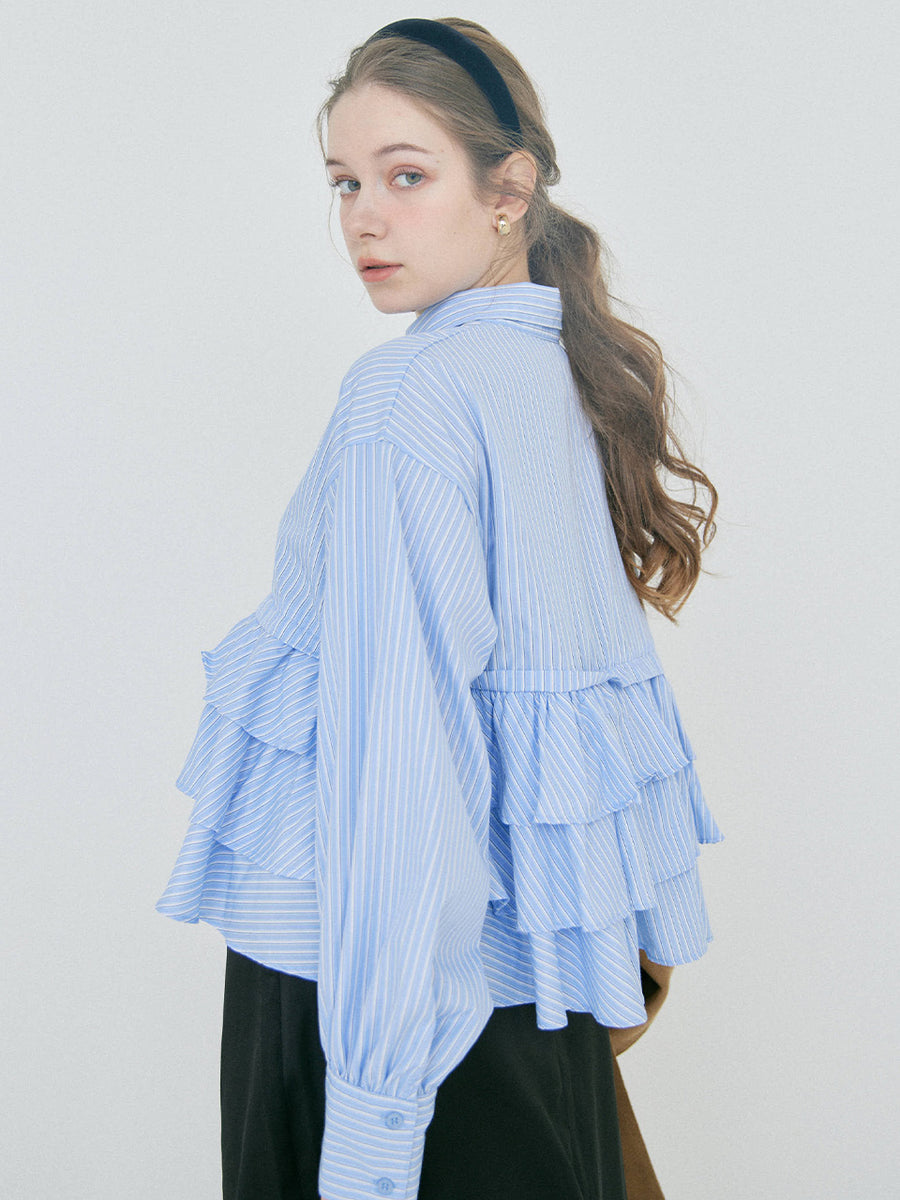 【2/27 OPEN】Volume frill french blouse