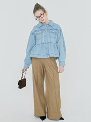【2/19 OPEN】Chérie peplum denim jacket