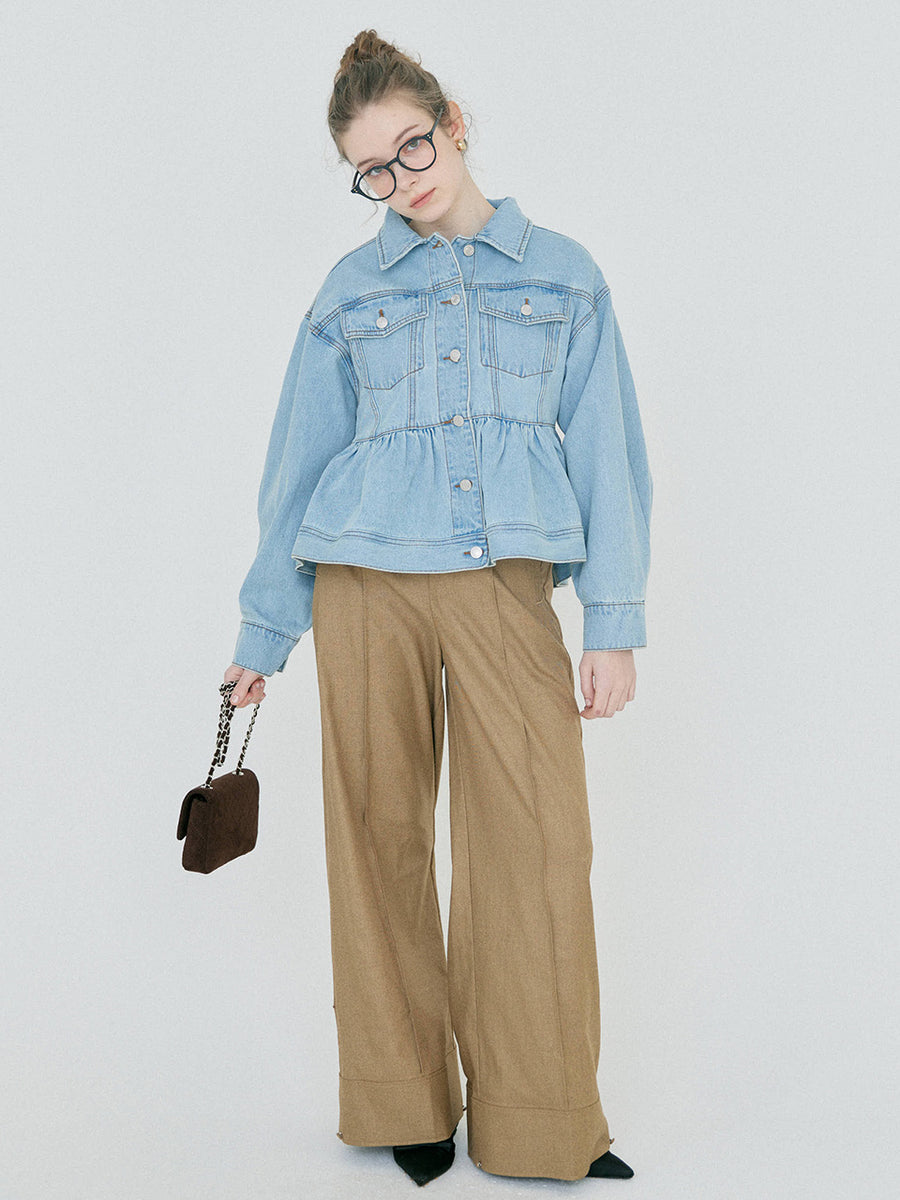 【2/19 OPEN】Chérie peplum denim jacket
