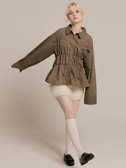 【9/25 19:00~】Shirring wide sleeve shirt