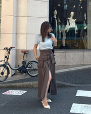 Slit trench skirt