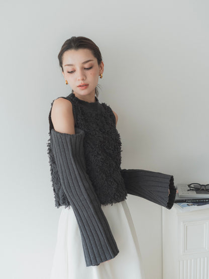 Open shoulder 3Way knit