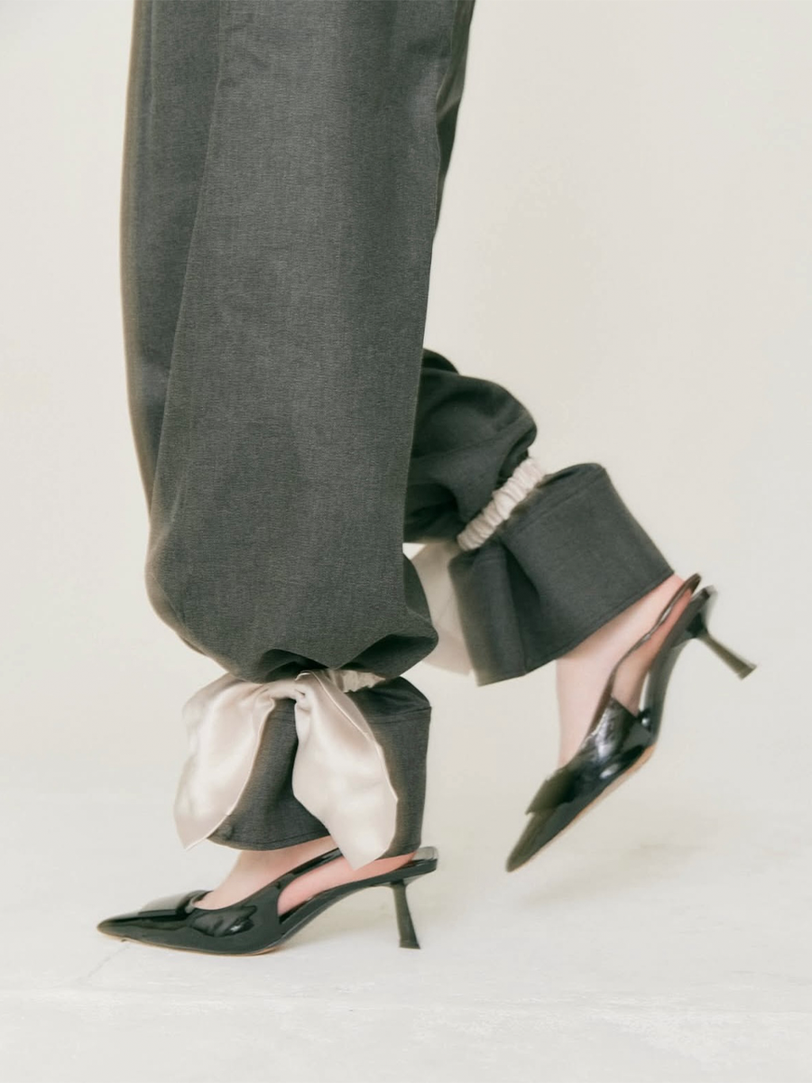 2Way ribbon wide pants